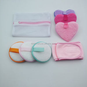 Tampons démaquillants en microfibres super doux et réutilisables Tampons démaquillants en coton pour nettoyer le visage avec logo personnalisé - Product Image 5