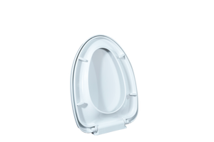 Siège de toilette ergonomique blanc allongé avec charnières à fermeture douce et système de dégagement rapide pour un nettoyage facile et des salles de bain modernes - Product Image 4