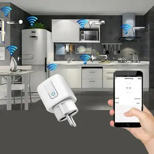 Enchufe inteligente WiFi enchufe EU 16A/20A con Monitor de potencia función de sincronización Tuya Smart Life APP Control funciona con Alexa Google Home