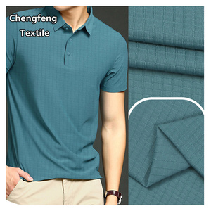 N1016 #   クラシックなチェック柄のナイロンジャカード生地、伸縮性のある経編ニット、メンズビジネスシャツ、スポーツサイクリングウェア製作用 - Product Image 4