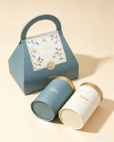 Boîte d'emballage en carton rigide sur mesure pour tasse en verre léger, coffret cadeau de luxe nordique pour ensemble de tasses à café en céramique avec poignée