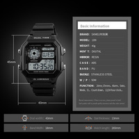 SKMEI 1299 Modische Wasserdichte Digitaluhr mit 18mm Armband Anpassbares Design Digitaluhr im Sportstil