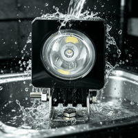 Projecteur de travail LED carré 2 pouces 10W, étanche IP68, 12-48V, lampe auxiliaire pour voiture tout-terrain, camion, chariot élévateur, engins