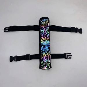 Holographic Large Hand 33Cm Spider Reflective High Premium <b>Bamboo</b> Clack Rave Fan for Party Use - Product Image 2