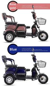 Triciclo de Pasajeros, Motocicleta de 3 Ruedas, Carrocería Abierta, para Adultos, Motorizado, 60V 600W, Carga Útil de 200-300 kg, 30-50 km/h - Product Image 6
