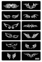 Petite fleur papillon HH temporaire henné tatouage pochoir aérographe paillettes dessin modèle pour femmes et enfants