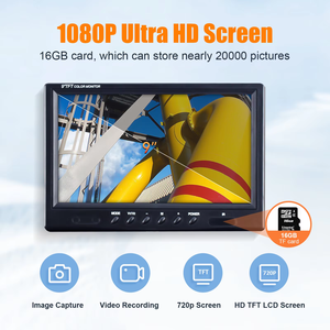 Monitor <span class=keywords><strong>HD</strong></span> de 9 pulgadas, 16GB, DVR, grabación de vídeo, cámara de inspección de alcantarillado, boroscopio para conducto de aire, detector de baterías de pozo - Product Image 5
