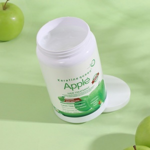 Masque capillaire 1000 ml à marque privée, nourrissant en profondeur, hydratant à la kératine, lissant, à la protéine de pomme, pour la réparation des cheveux - Product Image 1