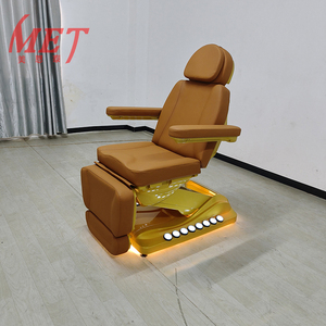 เฟอร์นิเจอร์ร้านเสริมสวยทันสมัยระดับมืออาชีพ เตียงนวดหน้าปรับระดับได้ เตียงต่อขนตาโค้งหรูหรา พร้อมไฟ LED สำหรับสปา - Product Image 5