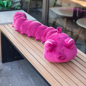 Violet chenille ver en peluche jouet jeter oreiller Animal en peluche poupée canapé coussin horreur poupée cadeau pour Halloween pâques - Product Image 2