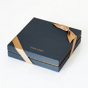 Boîte cadeau en carton rigide à deux couvercles pour emballage <span class=keywords><strong>de</strong></span> bijoux <span class=keywords><strong>de</strong></span> <span class=keywords><strong>luxe</strong></span>, laminage mat, vernis sélectif UV, logo personnalisé - Product Image 1