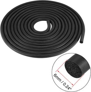 แถบซีลยางโฟมเส้นผ่าศูนย์กลาง6มม. สีดำยาว3เมตรพร้อมช่องว่างแบคเกอร์รูปร่างแพคเกอร์ - Product Image 3