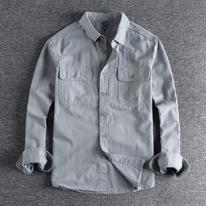 Chemise à manches longues pour <span class=keywords><strong>homme</strong></span>, coupe classique, tissu infroissable et col rabattable, idéale pour les tenues décontractées et de travail. - Product Image 4