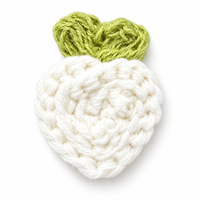 Applique fraise au crochet blanche, patch tricoté fait main pour pinces à cheveux, vêtements, sacs, artisanat DIY, couture, décoration, accessoire mignon de 1,6 pouce
