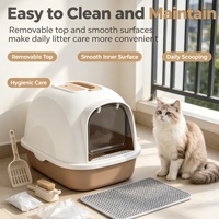 Grande litière pour chat entièrement fermée, toilette pour chat à capot avec pédale anti-éclaboussures, isolation des odeurs, bac à litière pour chat, OEM acceptable