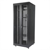 Armoire de serveur de centre de données 42U, 19 pouces, avec double porte en maille pour un refroidissement à haut débit d'air