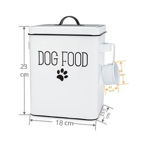 Recipiente de metal para armazenar alimentos, recipiente para armazenar alimentos de cachorro