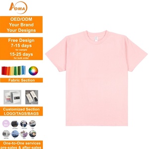 Aoyema Solid Color Deportivas Mujer 100%Cotton Short-Sleeve Crew Neck Loose Fit Oversized Tops Drop Shoulder Fitness <strong>T</strong>-<strong>Shirt</strong> - Product Image 1