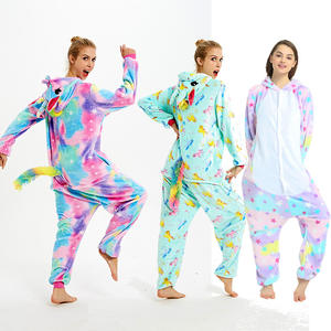 Mono de animales de dibujos animados grueso <span class=keywords><strong>Cora</strong></span> nuevo al por mayor, pijama informal cálido de franela, ropa de casa para mujer - Product Image 1