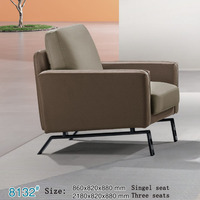 Conjunto de Sofás Comerciales de Cuero Seccional - Diseño Moderno, Muebles de Oficina Duraderos para el Hogar, Oficina, Escuela y Hospital