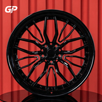 Jantes monobloc forgées en alliage d'aluminium 6061, finition noire brillante, 17-24 pouces, pour Nissan 370Z WRX STI 5x114.3, ET personnalisé