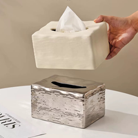 Boîte à mouchoirs en céramique en gros, nouvelle boîte à papier décorative pour salon et table basse, au design raffiné