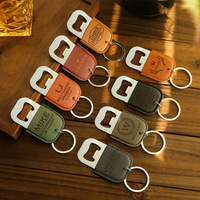 Décapsuleur Pratique avec Logo Gravé Personnalisé, Pendentif, Accessoire de Sac, Porte-clés en Cuir PU pour Souvenir de Festival de la Bière