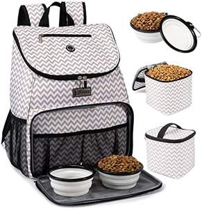 Free sample <b>Pet</b> Travel <b>Bag</b> Includes Dog Travel Accessories 2-Pack Travel Bowls for Dogs, 2 Dog Food Containers - Product Image 1