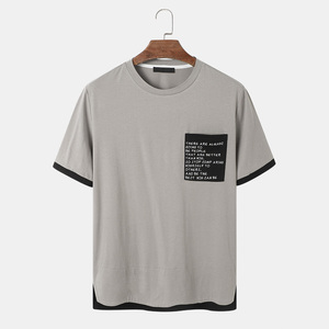 เสื้อยืดคอกลมโอเวอร์ไซส์คุณภาพสูง พิมพ์ลายโลโก้ตามสั่ง ขายดี ระบายอากาศได้ดี เนื้อผ้าหนา สำหรับผู้ชาย - Product Image 1