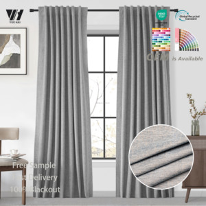 Cortinas y Cenefas 100% Opacas de Poliéster, Impermeables y Ecológicas, Aislamiento Térmico, Reducción de Ruido, Modernas para Salas de Estar - Product Image 3