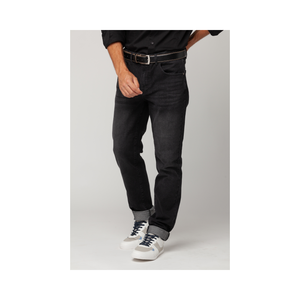 กางเกงยีนส์สีดำใส่สบายทรงเข้ารูป2% โพลีเอสเตอร์29% ผ้าฝ้าย69% - Product Image 1