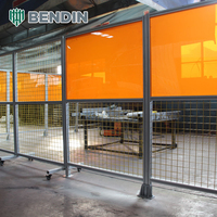 Clôture de sécurité d'atelier en aluminium anodisé avec panneau acrylique de protection, équipement automatisé, clôtures personnalisables, clôture de zone industrielle