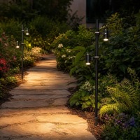 Lampes de jardin en aluminium CNC noir, 2 têtes/1 tête réglables, IP67, projecteur LED extérieur pour jardin