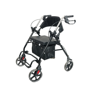 Equipo Médico, Andador con Ruedas y Asiento, con Frenos de <span class=keywords><strong>Mano</strong></span>, Plegable, para el Cuidado de Personas Mayores en el Hogar - Product Image 1