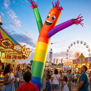 Customizable <b>Inflatables</b> Air Dancer Funny Waves Sky Air Dancer <b>Inflatable</b> Outdoor Advertisement Air Dancer - Product Image 2