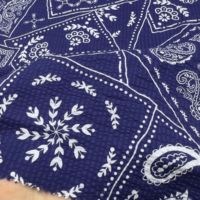 Tissu en coton tissé à effet froissé, imprimé floral, texture froissée, 80 g/m², résistant aux plis, pour Abaya, Hijab, Robe, Chemise, largeur 50 pouces