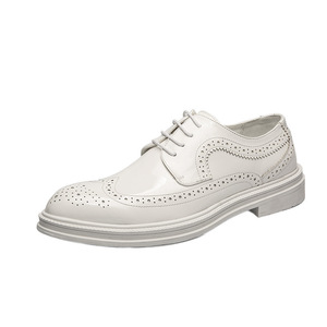 Nuevos Zapatos Oxford de Cuero para Hombre, Estilo Británico Casual de Lujo, Hechos a Mano, Impermeables, Color Verde Perenne, Cerrados, Sin Cordones, Formales, para Boda u Oficina - Product Image 1