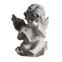 Figura de Ángel de Resina para Lectura, Mini Escultura Creativa para Sala de Estar, Adorno Decorativo para Escritorio del Hogar