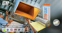 Rouleau d'isolation en fibre de verre pour conduits HVAC, 25 mm, 16 kg/m³, couverture en laine de verre classe A1 ignifuge, recouvert de feuille d'aluminium FSK
