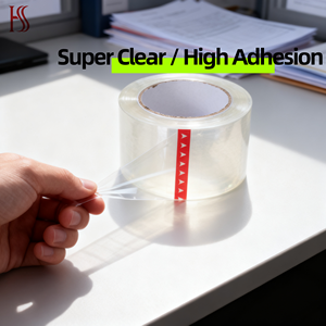 Nastro Adesivo BOPP Ultra Trasparente di Alta Qualità per Ufficio <span class=keywords><strong>e</strong></span> Imballaggio, Vendita Diretta dalla Fabbrica - Product Image 4