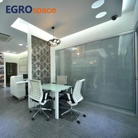 EGROspace cloison murale de bureau en aluminium meuble design en verre insonorisé pleine hauteur cloison de bureau en verre d'intérieur