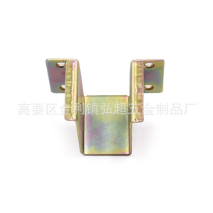 Charnière de meuble en fer couleur zinc plaqué 26x40x37x37mm, connecteur de support à montage en surface, accessoire de quincaillerie - Product Image 1
