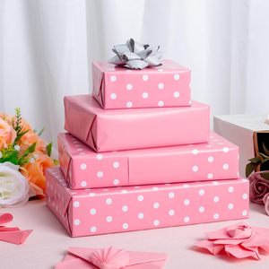 Pink Polka Dot Gift <b>Wrap</b> <b>Paper</b> <b>Roll</b> 17 Inch X 33 Feet Double Sided Recyclable For Birthday Bridal Shower Craft - Product Image 5