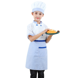 Manteau de chef pour enfants unisexe veste de cuisson chapeau uniforme de chef chapeau costume de cuisinier costume pour enfants - Product Image 3