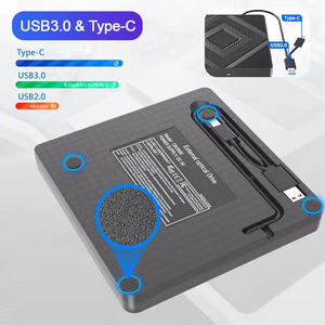 Portable and Multifunctional Support for Data <strong>Storage</strong> cd Writer Burners Optical Drive USB External DVD Player Card Reader Drive - Product Image 3