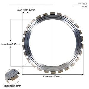 Lame de scie circulaire diamantée à découpe profonde de 10 à 16 pouces, qualité industrielle, vibrations minimales, soudée au laser, fonctionnement fluide, revêtement Ti OEM - Product Image 3