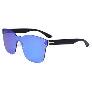 Lunettes de soleil sans monture F1001 pour hommes, monture noire en PC, protection UV400, sports de plein air, conduite, mode, lunettes de soleil - Product Image 1
