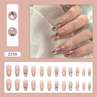 Uñas Postizas de Alta Calidad con Diseño de Diamante en Forma de Almendra Ovalada, Precio de Fábrica, Proveedores de Uñas Postizas al por Mayor