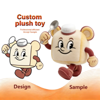 Peluche personnalisée en coton PP, anti-déformation, avec sac OPP, pour événements promotionnels, jouet en peluche personnalisé avec marque