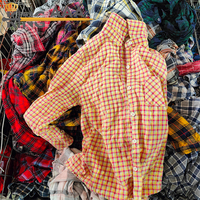 Kemeja Pria Kerah Mandarin Bermotif Bahan Bernapas Grade A Bekas Grosir untuk Dijual Kembali